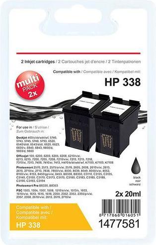 Produktbild Office Depot Tintenpatrone Kompatibel HP 338 C8765E Schwarz (BK)