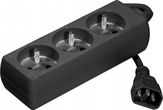 Image du produit NoName Multiprise 3 prises CEE22 pour onduleur (norme IEC) (Noir) (3x, 1.50 m)