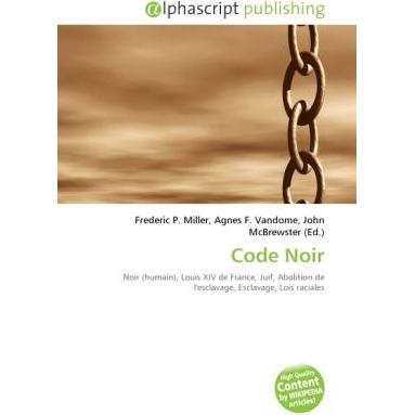 Code Noir, Fachbücher