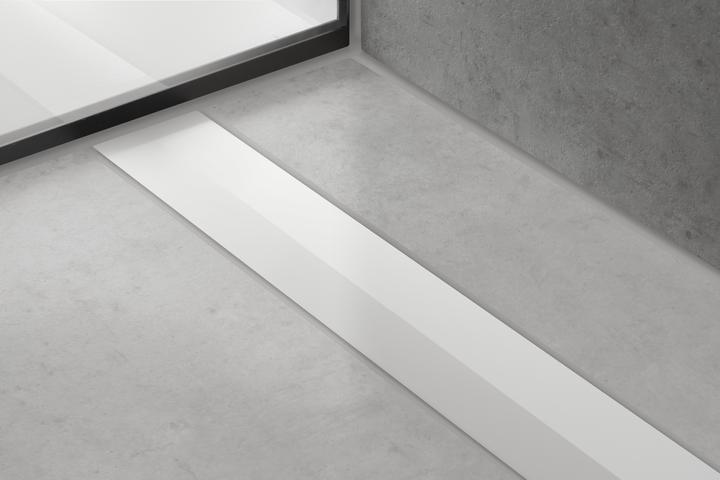 Produktbild hansgrohe HG Duschrinne RainDrain Flex kürzbar, freie Montage 1200mm mattweiss (1200 mm)