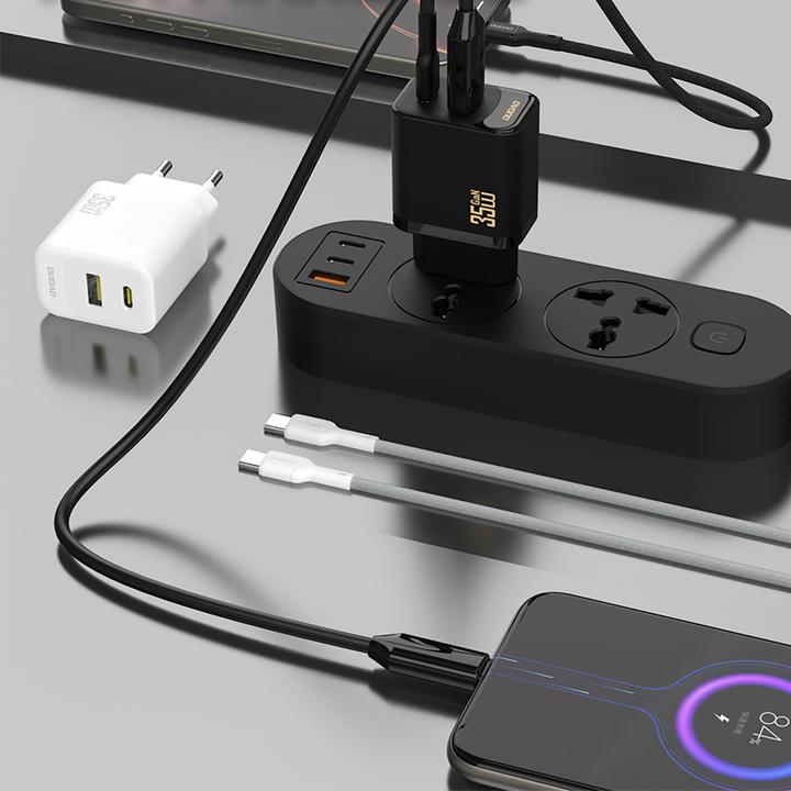 Productafbeelding Dudao A27 MaxC 35W Wandladegerät + USB-C Kabel - Weiss (35 W)