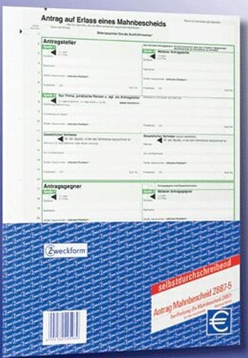 Productafbeelding Avery 25 Aanmaning voor geautomatiseerde verwerking Formulieren 2887 (25 x)
