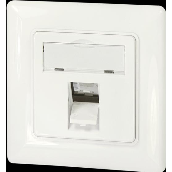 LogiLink, Zubehör Schalterprogramm, Unterputzdose fr Keystone-Module, 1-fach, reinweiá