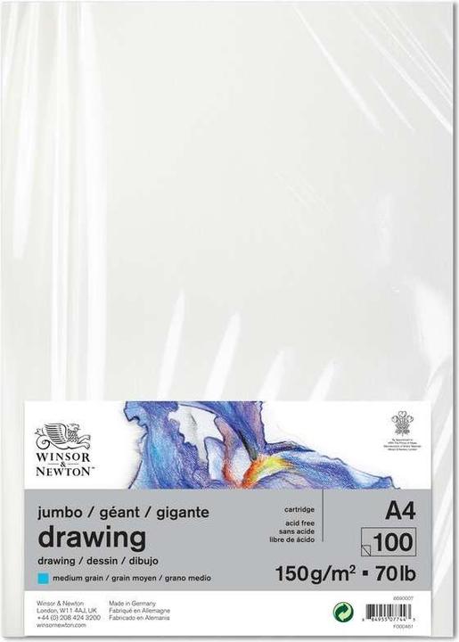 Winsor & Newton Drawing pad jumbo medium 150g A4, 100 pages (150 g/m²)