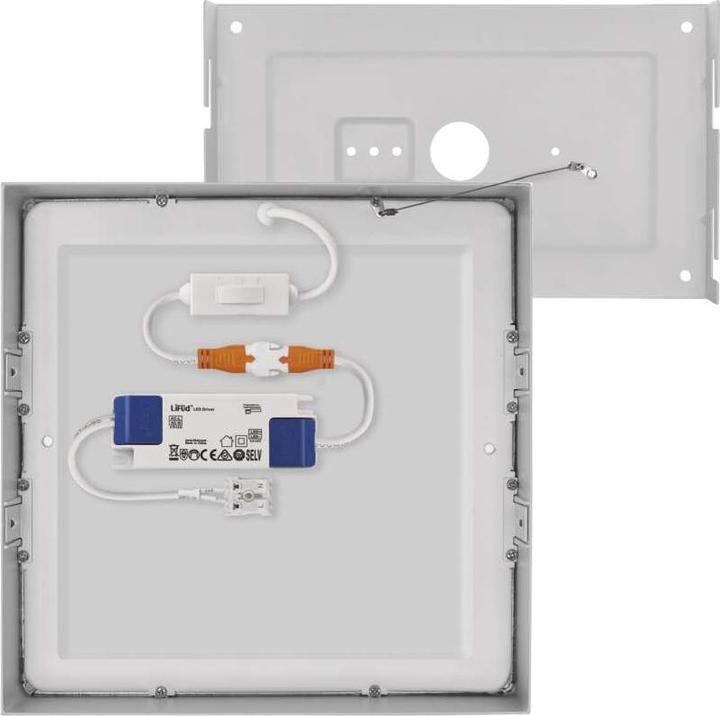 Actual product image Emos Surface-mounted LED light NEXXO, square, white, 21W, with Change CCT (1900 lm)