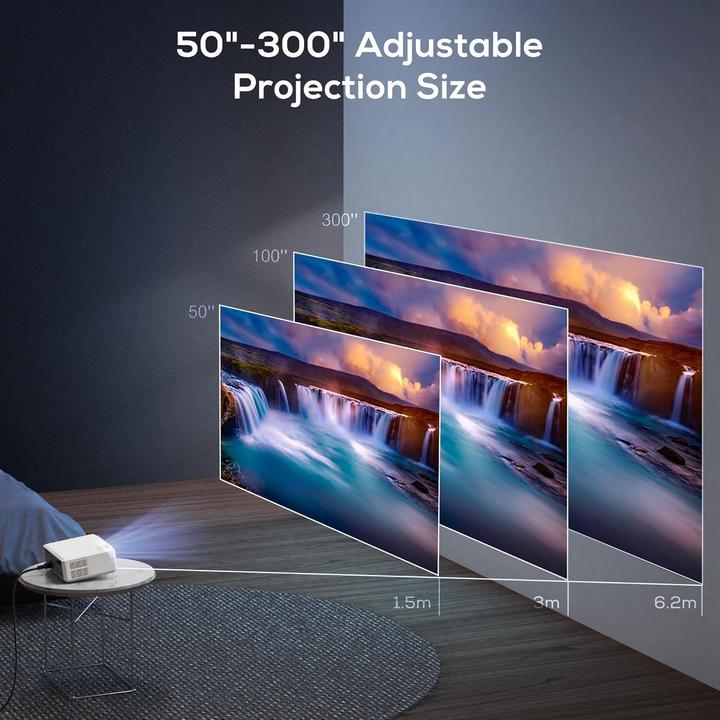 Image du produit Akiyo Heimkino Beamer mit Bluetooth (Full HD, 20000 lm)