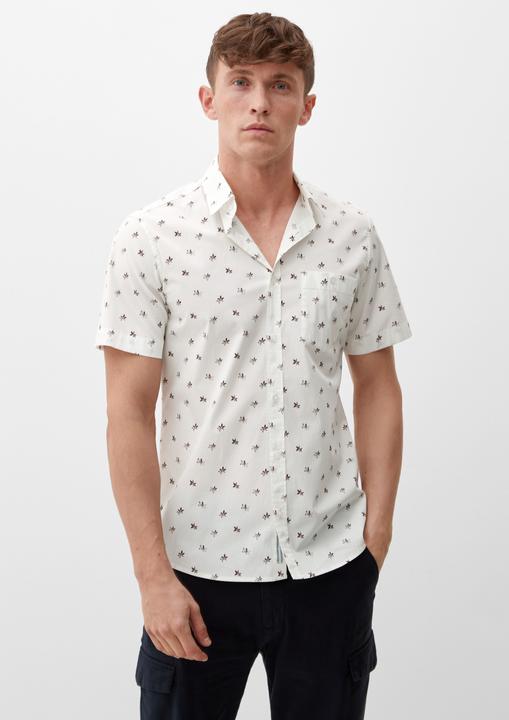 Produktbild s.Oliver Hemd Slim: Kurzarmhemd aus Baumwollstretch (L)