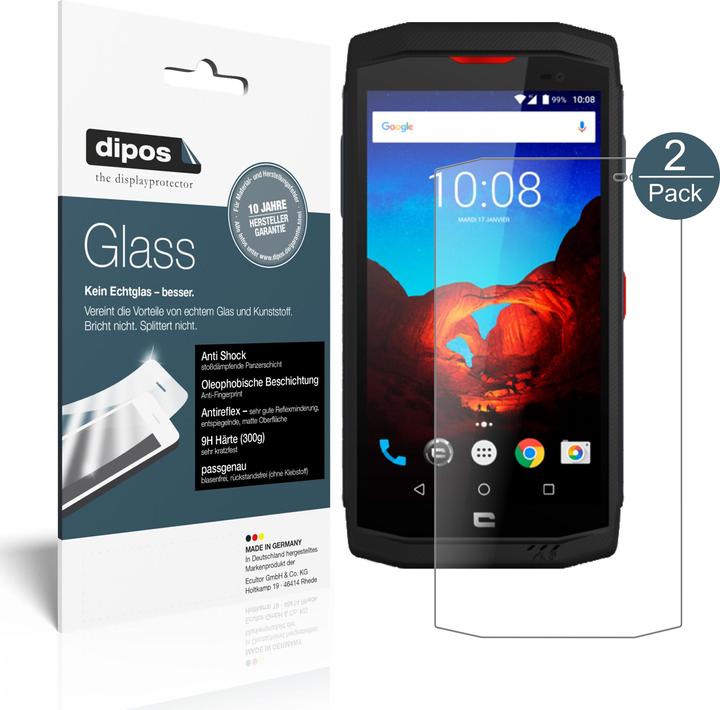 Produktbild Dipos Displayschutz Anti-Shock (2 Stück, Crosscall Trekker-X3)