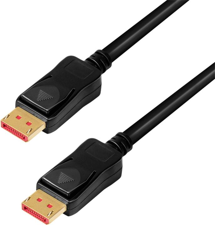 Produktbild LogiLink DisplayPort-Kabel, DP/M zu DP/M, 8K/60 Hz, AMP, schwarz, 10 m (10 m)