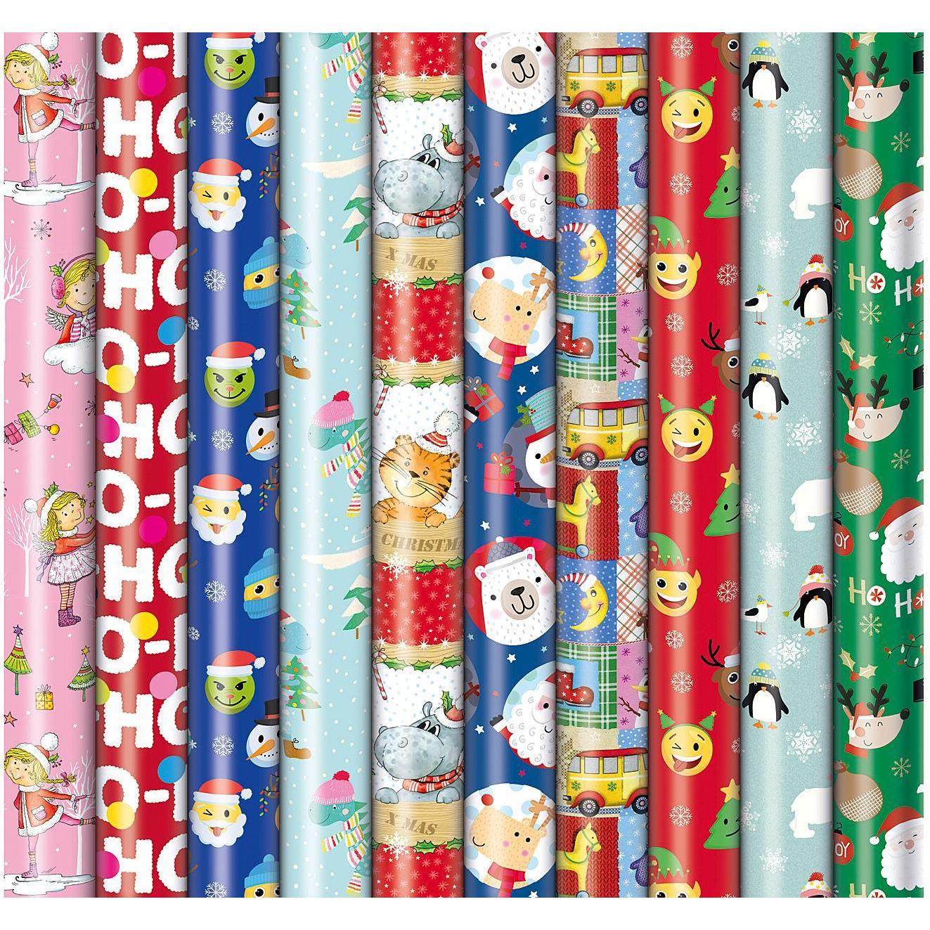 Zoewie, Geschenkverpackung, Weihnachtspapier 'Bambini' Premium (Geschenkpapier, 30 x)