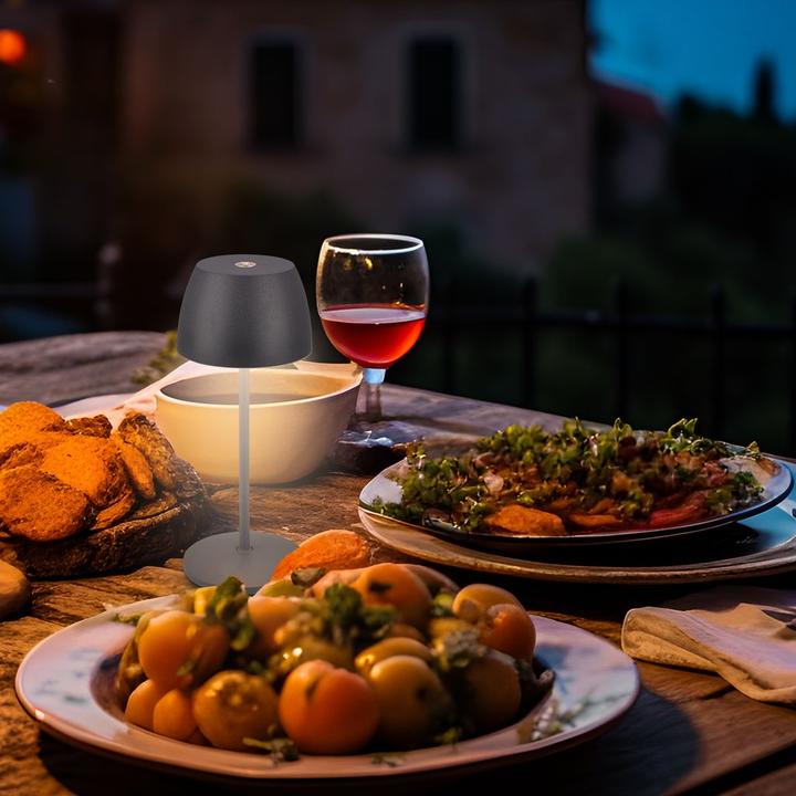 Image du produit Briloner Lampe de table LED rechargeable avec station de recharge, Mini, Touch, Anthracite (150 lm)