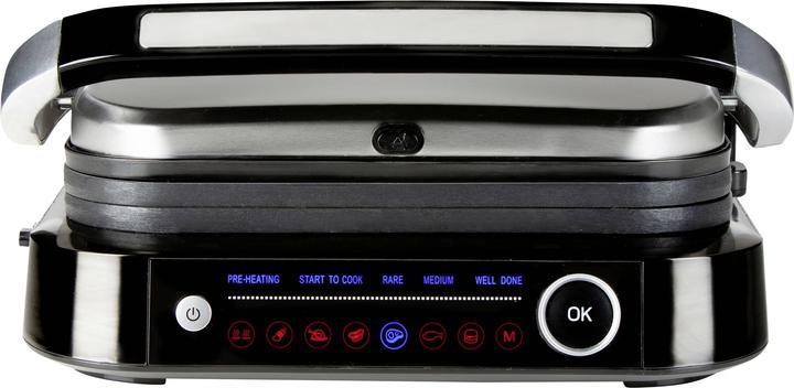 Produktbild Domo Genius Elektro Kontaktgrill Antihaftbeschichtung, mit Display Edelstahl, Schwarz
