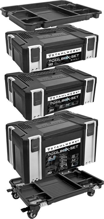 Actual product image Stahlwerk Toolbox set 5 in 1 system box tool box tool case tool box (5 pieces)