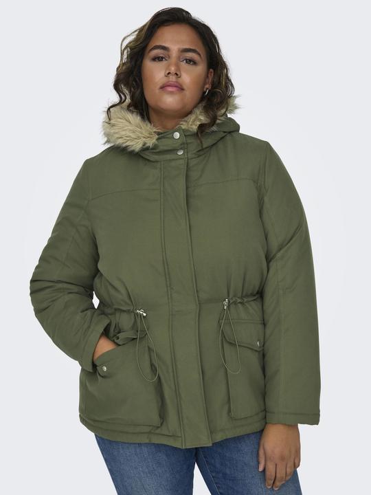 Produktbild Only Kapuze mit abnehmbarem Kunstfell-Rand Curve Parka Langer Parka