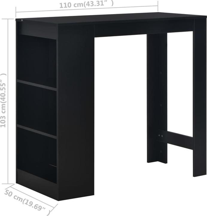 Image du produit vidaXL Bartisch (110 x 50 x 103 cm)
