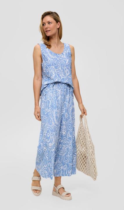 Actual product image S.Oliver Hose Plissierte Wide-Leg-Hose mit Elastikbund (46)