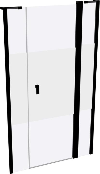 Actual product image Hüppe Design pure 4-corner swing door with fixed segment and side panel in niche, width:110cm height:190cm (200 cm, 110 cm, 190 cm)