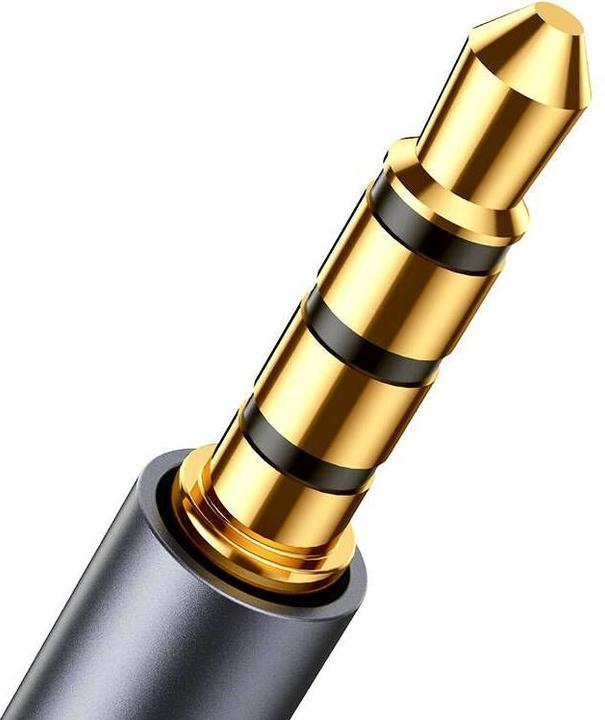 Actual product image Joyroom stereo audio cable AUX 3.5 mm mini jack (male) - mini jack (female) 1.2 m black (SY-A09) (1.20 m, AUX cable)