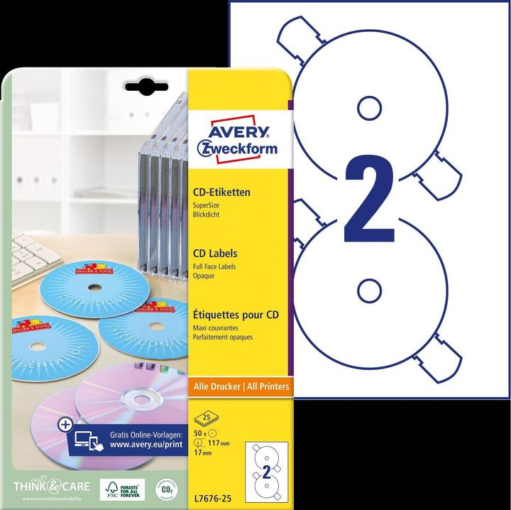 Immagine prodotto Avery Etichette CD SuperSize