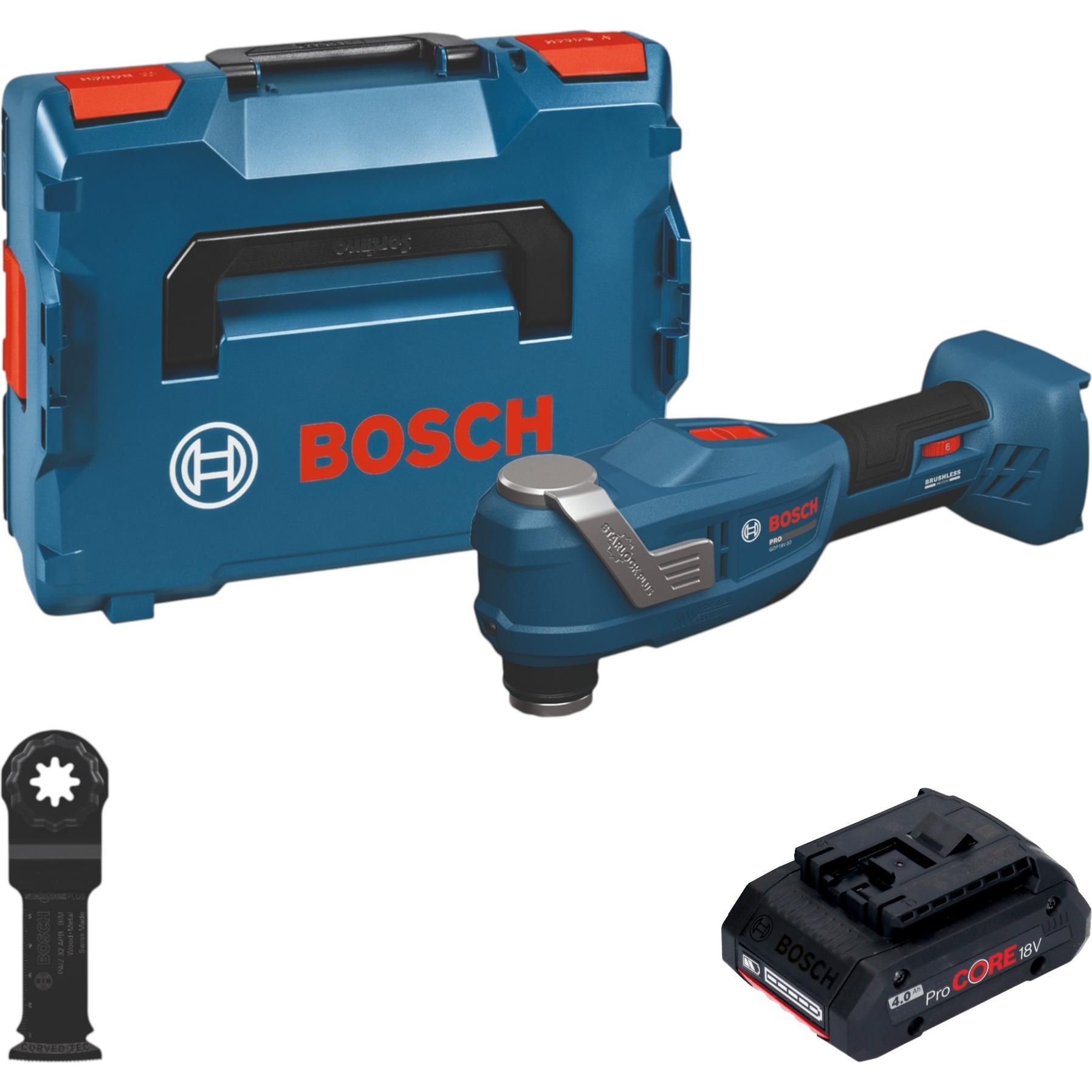 Bosch Professional, Elettroutensile multifunzionale, Utensile multifunzione a batteria Bosch GOP 18V-30 18 V Starlock Plus Brushless ( 06018G3001 ) +