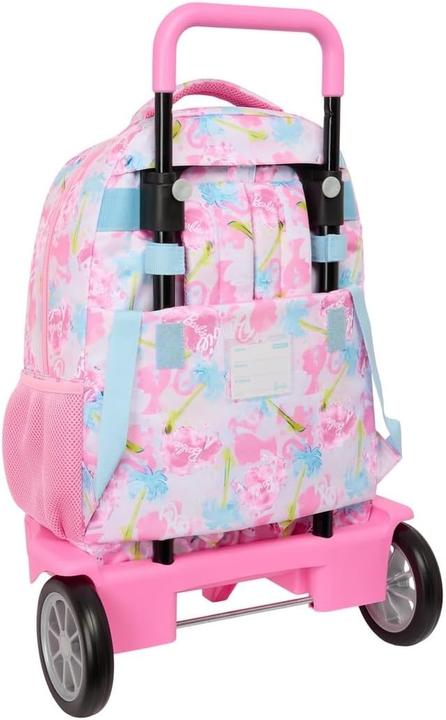 Actual product image Safta Barbie Painterly Detachable Kids Rolling Backpack with Wheels, Compact and Versatile