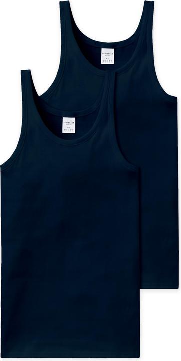 Image du produit Schiesser Lot de 2 Cotton Essentials maillots de corps à fines côtes / débardeurs (6, L)