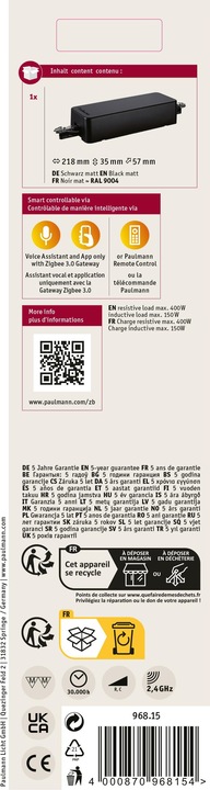 Immagine prodotto Paulmann Dimm/Switch Zigbee URail