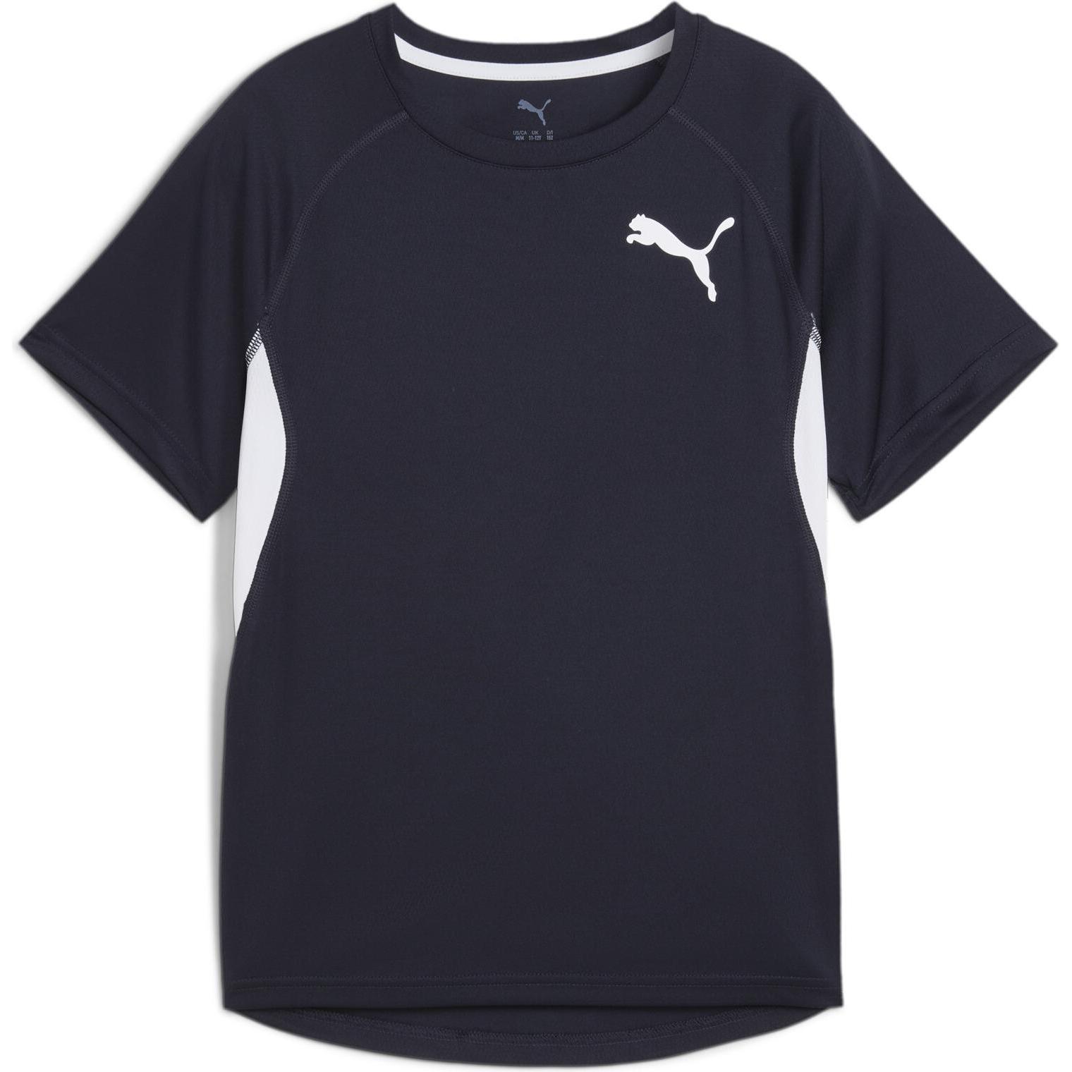 Puma, Herren, Sportshirt, Y CROSS THE LINE TEE 3.0 (164), Blau, 164
