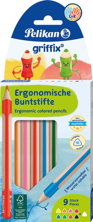 Actual product image Pelikan Crayon Griffix 9 colours (9x)