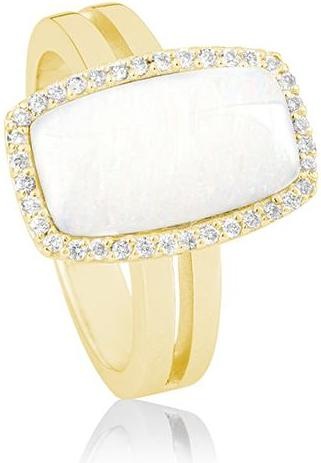 Produktbild Breuning RING - E.OPAL WEISS/Brill. 0,198 Ct. H/si (49, 750/18 K Gold)