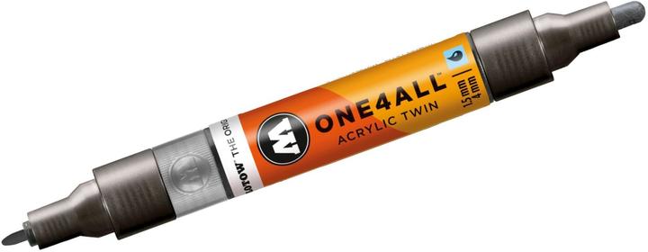 Produktbild Molotow Marqueur pour Maquettes - One4All Twin - Acrylique Métalli-Noir - 1,5/4mm - -223 - 15 cm (Metallic Schwarz, 4 mm, 1 x)