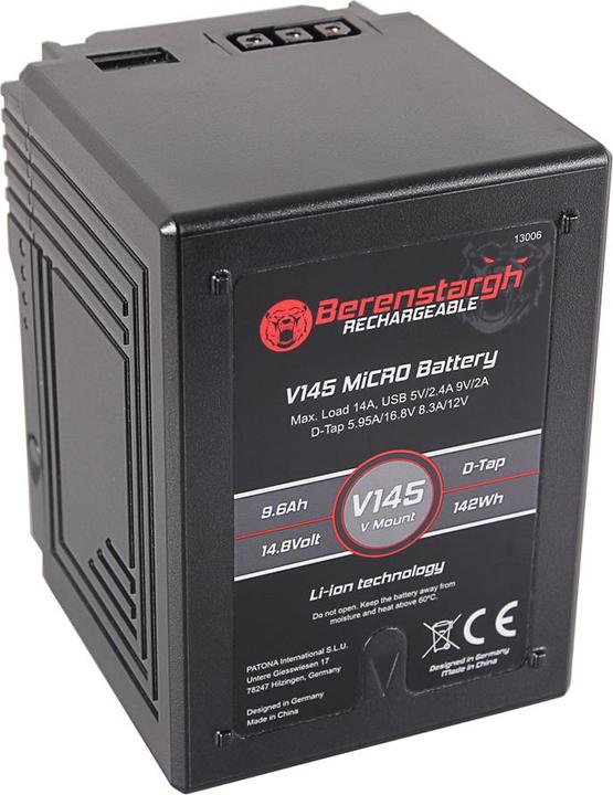 Actual product image Berenstargh MICRO V145 V-Mount Battery with 142Wh (Camera battery)