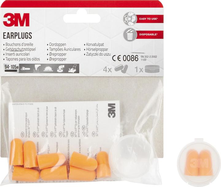 Produktbild 3M Gehörschutzstöpsel, orange (8 x)