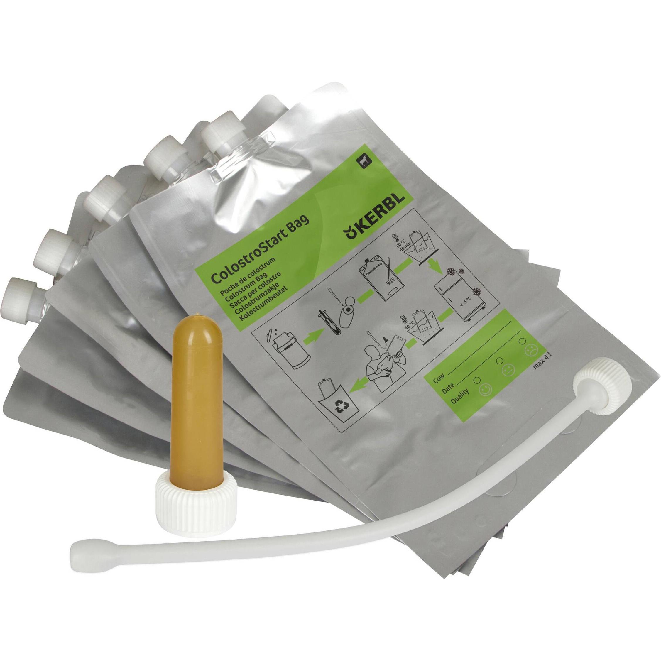 Comparer les prix de Kit de 50 poches de colostrum avec 3 tétines et 3 sondes Kerbl ColostroStart
