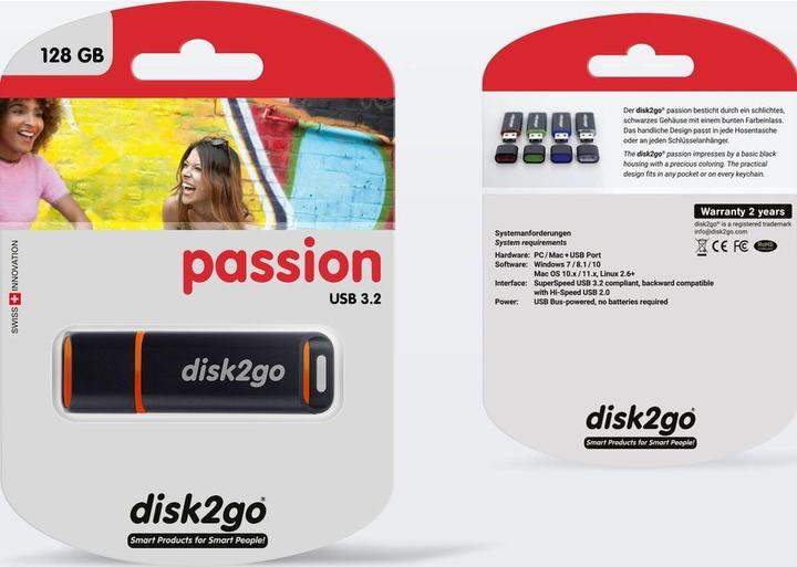 Image du produit Disk2go passion 3.0 (128 Go, USB-A)
