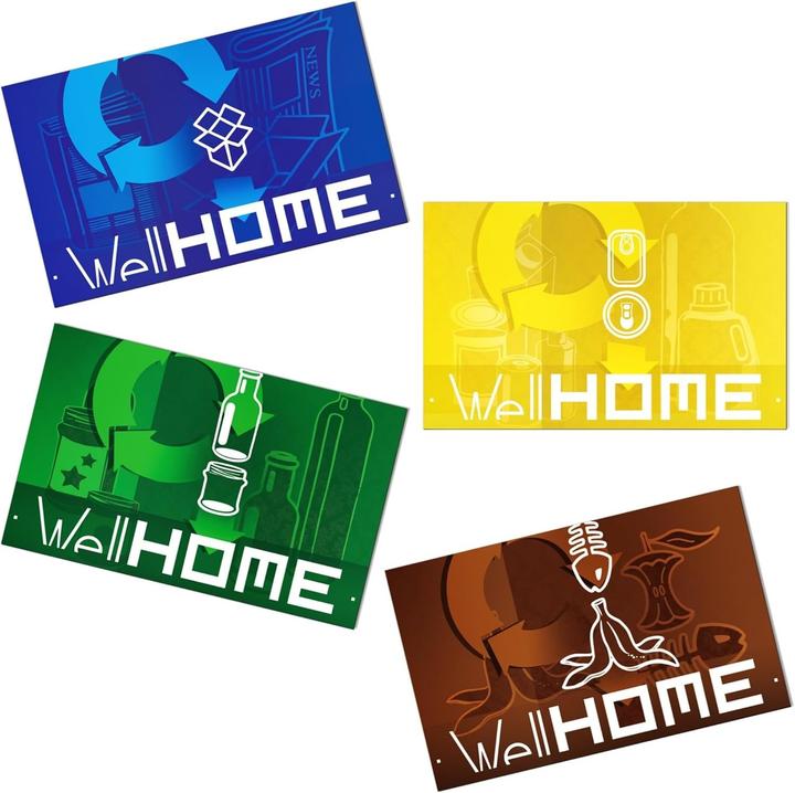 Produktbild Well Home Smart Mülleimer mit Sensorautomatik und Magnetetiketten für Recycling (50 l)