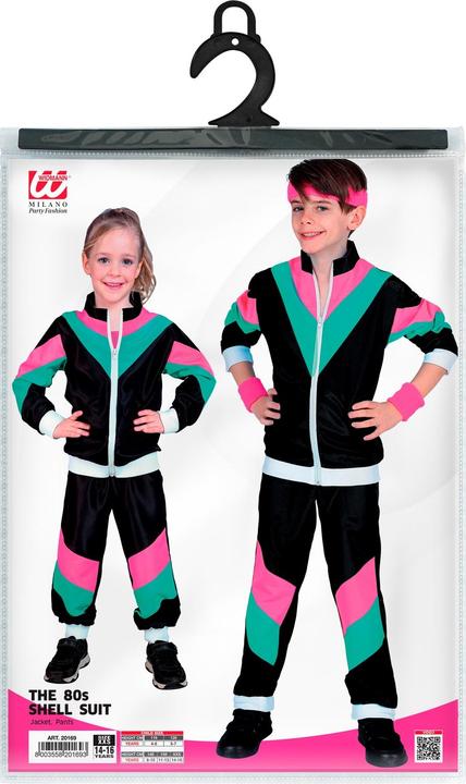Produktbild Widmann 80er Jahre Schwarzer Jogginganzug für Kinder (122, 128)