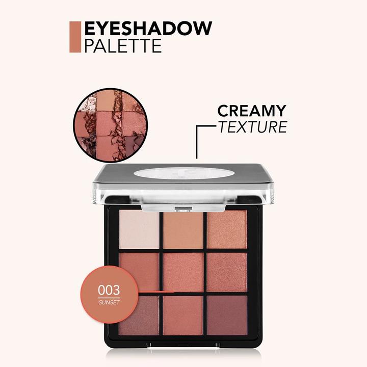 Actual product image Flormar Eyeshadow Palette 003 Sunset - 9 g