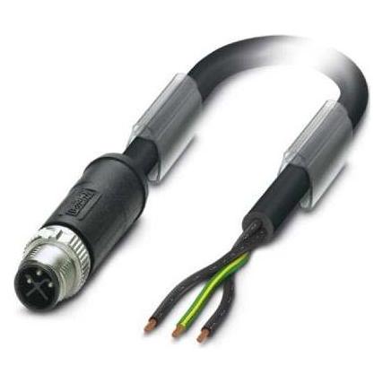Phoenix Contact 1411636 Sensor-/Aktor-Steckverbinder, konfektioniert 1 m Polzahl: 3 1 St., Elektronikkabel + Stecker, Schwarz