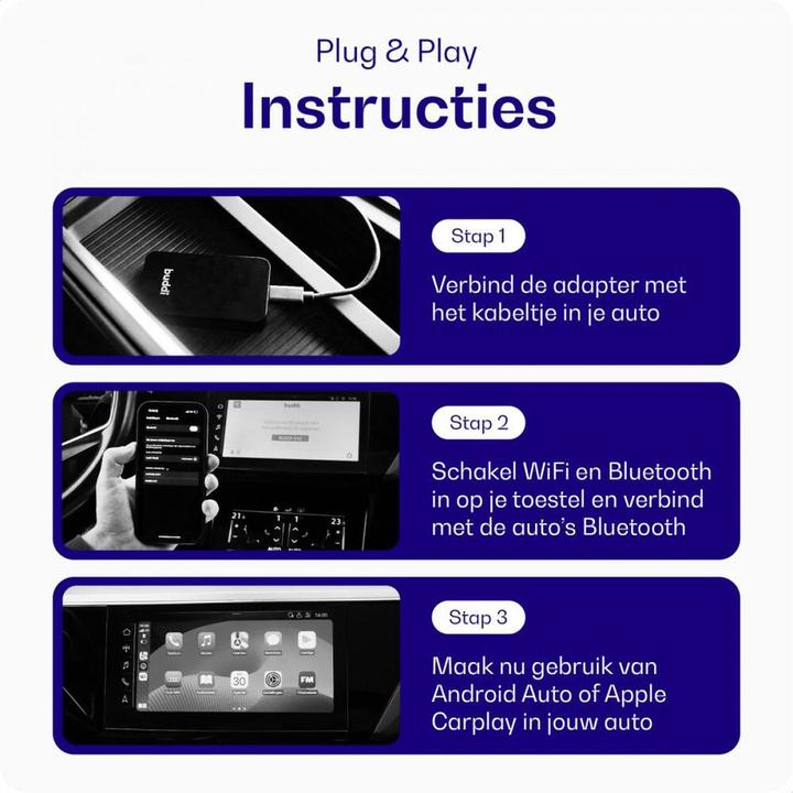 Immagine prodotto Buddi Play 2 Bluetooth Adapter Apple Carplay & Android Auto (Ricevitore)