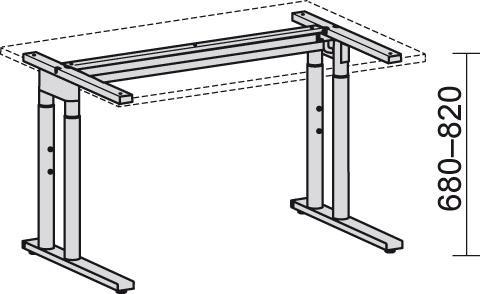 Produktbild Geramöbel PC-Schreibtisch r Ahorn 1800x800/1000,680-820