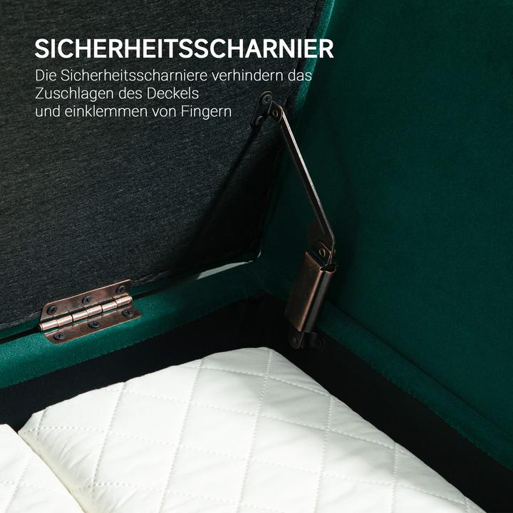 Image du produit Homcom Sitzbank Polyester, Schaumstoff Grün (42 cm)