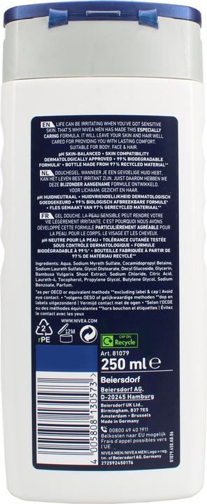 Actual product image NIVEA MEN for Men Pflegedusche Sensitive (250 ml)