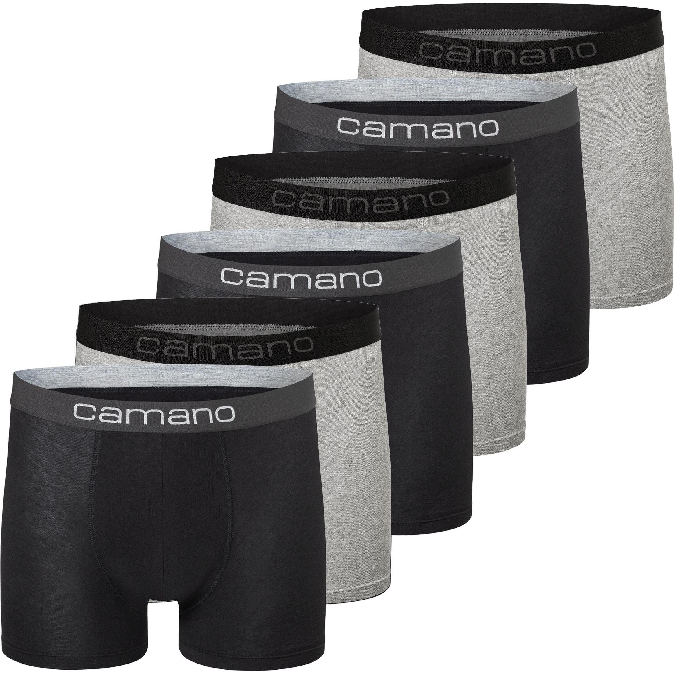 Camano, Herren, Unterhosen, Men comfort BCI cotton Boxershorts 6p in Box, Mehrfarbig, (XXL, 6er Pack)