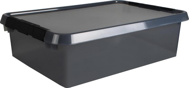 Actual product image Helit Aufbewahrungsbox Comfort-line, 32L, grau-transparent (40 cm, 32 l)