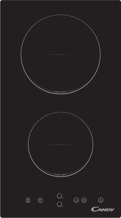 Immagine prodotto Candy Timeless CDH30 Ceramica Integrata 2 Zone (28.80 cm, Piano cottura in vetroceramica)