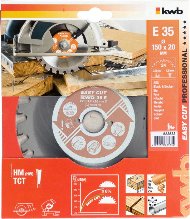 Produktbild kwb Kreissägeblatt Hm 150X20 35E