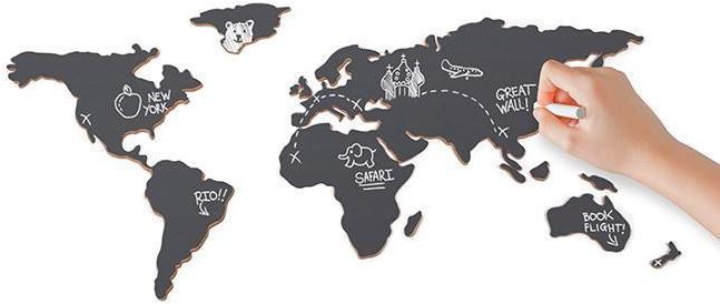 Actual product image Luckies Chalkboard Map (World map, 100 x 45.5 cm)