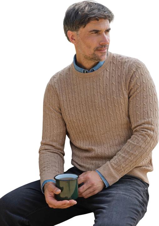 Produktbild Woolovers Kabelstrick Kaschmir Merino Rundhalsausschnitt Pullover (M)