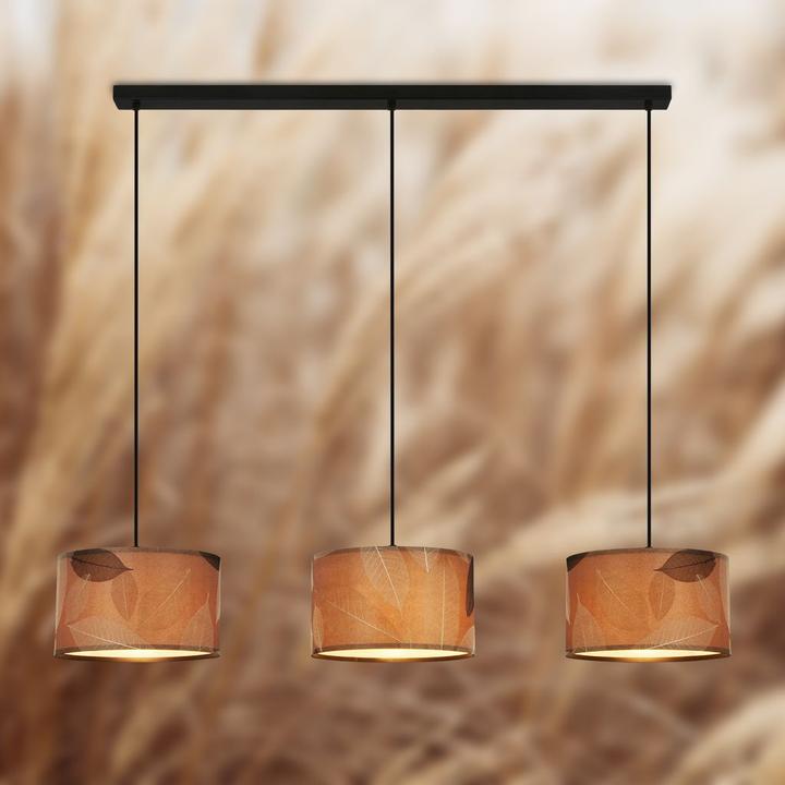 Image du produit Briloner Suspension, noir / naturel, excl.3x E27/max. 10W (E27)